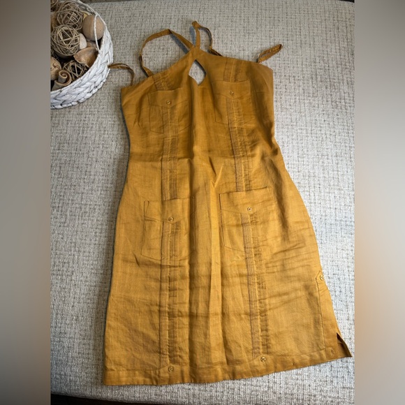 100%Linen dress Guayabera - Picture 1 of 5
